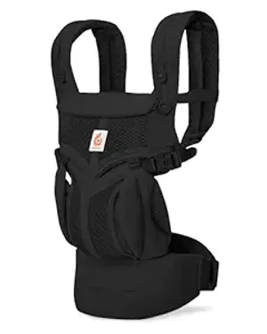 Ergobaby Omni Classic Baby Carrier for Newborn to Toddlers 0-48 Months (7-45 lbs) - 4-Position Breathable Mesh Baby Carrier with Ergonomic Support - Onyx Black