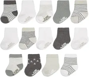 Fruit of the Loom Baby & Toddler Grow & Fit Flex Zones Cotton Stretch Socks - Unisex, Girls, Boys