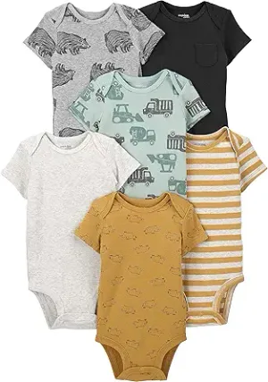 Simple Joys by Carter’s Baby-Boys 6-Pack Short-Sleeve Bodysuit