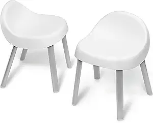 Skip Hop Toddler’s Activity Chairs, Set of 2, Metal, White